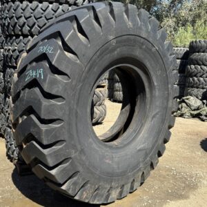 <font color='#da2127' font size ='2'><b>24.00X35 Firestone OTR Tire E-3 L-3 SRG Super Rock Grip 42-Ply </font></b><br><font size ='1' color='grey'>CONDITION: </font><font size ='2'>Retread-New<br><font size ='1' color='grey'>TREAD DEPTH:</font><font size ='2'>  70/32nds<br><font size ='1' color='grey'>DETAILS:</font><font size ='2'> Clean, Minor Bead Issues<br><font size ='1' color='grey'>REF #:</font><font size ='2'> Z449<br><font size ='1' color='grey'>LOCATION:</font><font size ='2'> San Jacinto, CA