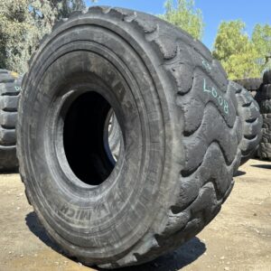 <font color='#da2127' font size ='2'><b>26.5R25 Michelin OTR Tire E-3 L-3 XHA2 2-Star </font></b><br><font size ='1' color='grey'>CONDITION: </font><font size ='2'>Used<br><font size ='1' color='grey'>TREAD DEPTH:</font><font size ='2'>  20/32nds<br><font size ='1' color='grey'>DETAILS:</font><font size ='2'> Clean, Minor Shoulder Cracks, Choppy Tread<br><font size ='1' color='grey'>REF #:</font><font size ='2'> L008<br><font size ='1' color='grey'>LOCATION:</font><font size ='2'> San Jacinto, CA