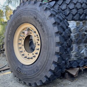 <font color='#da2127' font size ='2'><b>14.00R20 Michelin OTR Tire M-3 Off-Road XML Military  22-Ply </font></b><br><font size ='1' color='grey'>CONDITION: </font><font size ='2'>New<br><font size ='1' color='grey'>TREAD DEPTH:</font><font size ='2'>  29/32nds<br><font size ='1' color='grey'>DETAILS:</font><font size ='2'> Clean, On Rim, 2021<br><font size ='1' color='grey'>REF #:</font><font size ='2'> W445<br><font size ='1' color='grey'>LOCATION:</font><font size ='2'> San Jacinto, CA