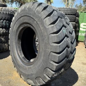 <font color='#da2127' font size ='2'><b>29.5X35 Firestone OTR Tire E-3 L-3 SRG Super Rock Grip 34-Ply </font></b><br><font size ='1' color='grey'>CONDITION: </font><font size ='2'>Used<br><font size ='1' color='grey'>TREAD DEPTH:</font><font size ='2'>  36/32nds<br><font size ='1' color='grey'>DETAILS:</font><font size ='2'> Clean, Uneven Wear<br><font size ='1' color='grey'>REF #:</font><font size ='2'> D672<br><font size ='1' color='grey'>LOCATION:</font><font size ='2'> San Jacinto, CA