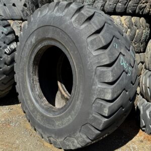 <font color='#da2127' font size ='2'><b>29.5X35 Firestone OTR Tire E-3 L-3 SRG Super Rock Grip 34-Ply </font></b><br><font size ='1' color='grey'>CONDITION: </font><font size ='2'>Used<br><font size ='1' color='grey'>TREAD DEPTH:</font><font size ='2'>  20/32nds<br><font size ='1' color='grey'>DETAILS:</font><font size ='2'> Clean, Uneven Wear<br><font size ='1' color='grey'>REF #:</font><font size ='2'> D675<br><font size ='1' color='grey'>LOCATION:</font><font size ='2'> San Jacinto, CA