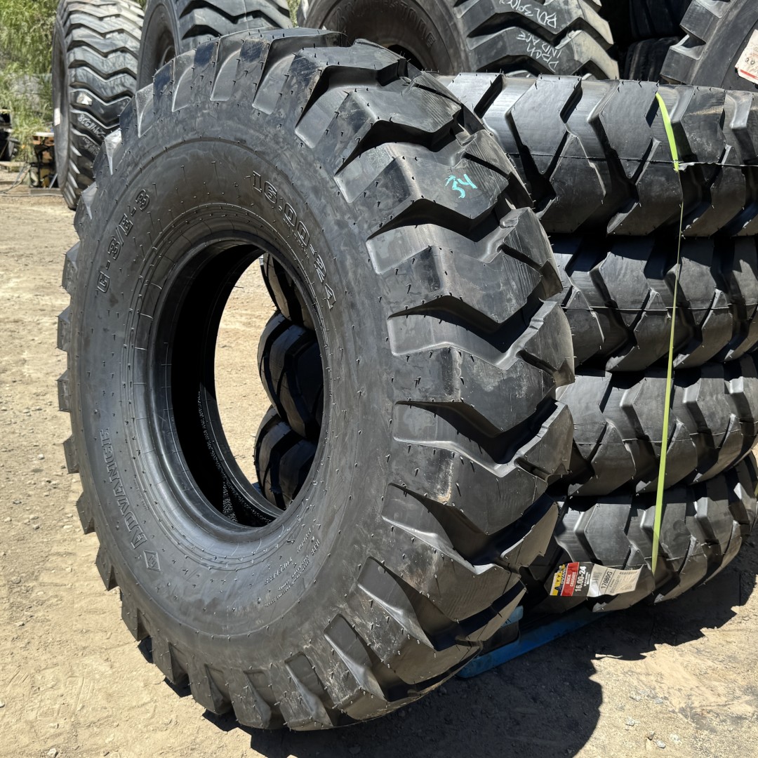 <font color='#da2127' font size ='2'><b>16.00X24 Advance OTR Tire E-3 L-3 Rock Crusher Regular 16-Ply </font></b><br><font size ='1' color='grey'>CONDITION: </font><font size ='2'>New<br><font size ='1' color='grey'>TREAD DEPTH:</font><font size ='2'> 35/32nds<br><font size ='1' color='grey'>DETAILS:</font><font size ='2'> Unused<br><font size ='1' color='grey'>REF #:</font><font size ='2'> W460<br><font size ='1' color='grey'>LOCATION:</font><font size ='2'> San Jacinto, CA