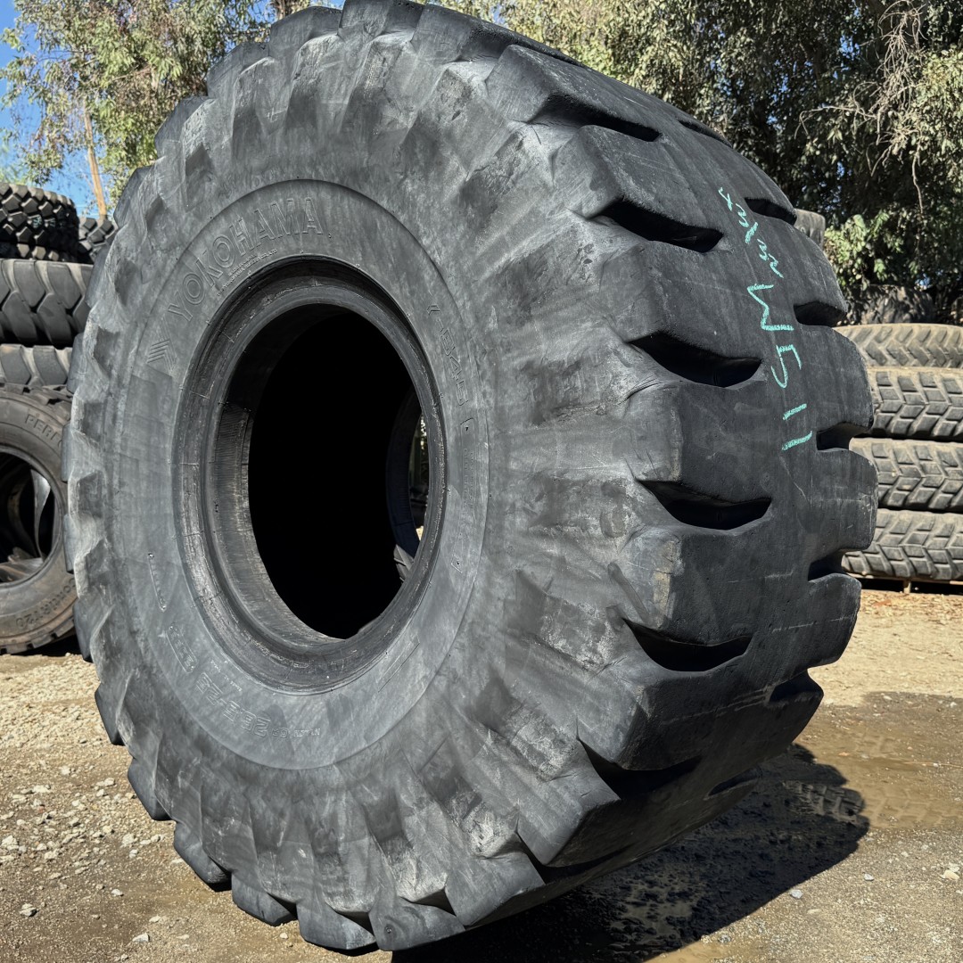 <font color='#da2127' font size ='2'><b>26.5X25 Yokohama OTR Tire L-4 Y545 Y-545 20-Ply </font></b><br><font size ='1' color='grey'>CONDITION: </font><font size ='2'>Used<br><font size ='1' color='grey'>TREAD DEPTH:</font><font size ='2'> 43/32nds<br><font size ='1' color='grey'>DETAILS:</font><font size ='2'> Clean, Minor Rock Wear on One Sidewall<br><font size ='1' color='grey'>REF #:</font><font size ='2'> W511<br><font size ='1' color='grey'>LOCATION:</font><font size ='2'> San Jacinto, CA