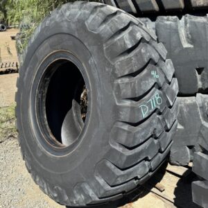 <font color='#da2127' font size ='2'><b>29.5X35 Firestone OTR Tire E-3 L-3 SRG Super Rock Grip 34-Ply </font></b><br><font size ='1' color='grey'>CONDITION: </font><font size ='2'>Used<br><font size ='1' color='grey'>TREAD DEPTH:</font><font size ='2'>  46/32nds<br><font size ='1' color='grey'>DETAILS:</font><font size ='2'> Clean<br><font size ='1' color='grey'>REF #:</font><font size ='2'> D718<br><font size ='1' color='grey'>LOCATION:</font><font size ='2'> Saskatoon, SK
