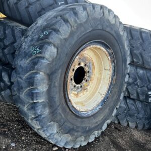 <font color='#da2127' font size ='2'><b>21.00X35 Firestone OTR Tire E-4 SRG DT Super Rock Grip Deep Tread 36-Ply </font></b><br><font size ='1' color='grey'>CONDITION: </font><font size ='2'>Used<br><font size ='1' color='grey'>TREAD DEPTH:</font><font size ='2'>  35/32nds<br><font size ='1' color='grey'>DETAILS:</font><font size ='2'> Clean, Aged, On Rim<br><font size ='1' color='grey'>REF #:</font><font size ='2'> PC02<br><font size ='1' color='grey'>LOCATION:</font><font size ='2'> Amarillo, TX