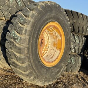 <font color='#da2127' font size ='2'><b>21.00R35 Bridgestone OTR Tire E-4 VELS 2-Star </font></b><br><font size ='1' color='grey'>CONDITION: </font><font size ='2'>Used<br><font size ='1' color='grey'>TREAD DEPTH:</font><font size ='2'>  53/32nds<br><font size ='1' color='grey'>DETAILS:</font><font size ='2'> Clean, On Rim<br><font size ='1' color='grey'>REF #:</font><font size ='2'> PC03<br><font size ='1' color='grey'>LOCATION:</font><font size ='2'> Amarillo, TX