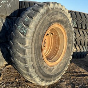 <font color='#da2127' font size ='2'><b>21.00R35 Bridgestone OTR Tire E-4 VELS 2-Star </font></b><br><font size ='1' color='grey'>CONDITION: </font><font size ='2'>Used<br><font size ='1' color='grey'>TREAD DEPTH:</font><font size ='2'>  51/32nds<br><font size ='1' color='grey'>DETAILS:</font><font size ='2'> Clean, On Rim<br><font size ='1' color='grey'>REF #:</font><font size ='2'> PC04<br><font size ='1' color='grey'>LOCATION:</font><font size ='2'> Amarillo, TX
