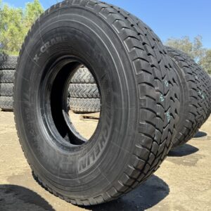 <font color='#da2127' font size ='2'><b>445/95R25 Michelin OTR Tire E-2 Crane Highway X-Crane 174F </font></b><br><font size ='1' color='grey'>CONDITION: </font><font size ='2'>Used<br><font size ='1' color='grey'>TREAD DEPTH:</font><font size ='2'>  23/32nds<br><font size ='1' color='grey'>DETAILS:</font><font size ='2'> Clean, Minor Cupping Wear, 16.00R25<br><font size ='1' color='grey'>REF #:</font><font size ='2'> W622<br><font size ='1' color='grey'>LOCATION:</font><font size ='2'> San Jacinto, CA