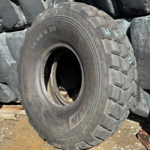 <font color='#da2127' font size ='2'><b>14.00R20 Michelin OTR Tire E-2 M-2 Military XS 18-Ply </font></b><br><font size ='1' color='grey'>CONDITION: </font><font size ='2'>Used<br><font size ='1' color='grey'>TREAD DEPTH:</font><font size ='2'>  17/32nds<br><font size ='1' color='grey'>DETAILS:</font><font size ='2'> Clean<br><font size ='1' color='grey'>REF #:</font><font size ='2'> W638<br><font size ='1' color='grey'>LOCATION:</font><font size ='2'> San Jacinto, CA
