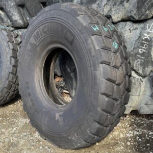 <font color='#da2127' font size ='2'><b>14.00R20 Michelin OTR Tire E-2 M-2 Military XS 18-Ply </font></b><br><font size ='1' color='grey'>CONDITION: </font><font size ='2'>Used<br><font size ='1' color='grey'>TREAD DEPTH:</font><font size ='2'>  17/32nds<br><font size ='1' color='grey'>DETAILS:</font><font size ='2'> Clean<br><font size ='1' color='grey'>REF #:</font><font size ='2'> W639<br><font size ='1' color='grey'>LOCATION:</font><font size ='2'> San Jacinto, CA