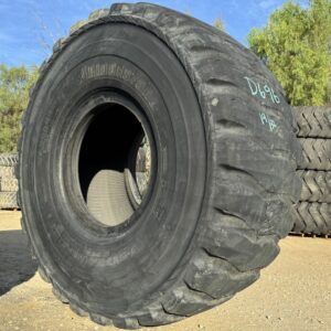 <font color='#da2127' font size ='2'><b>37.25R35 Bridgestone OTR Tire E-3 L-3 VLT 2-Star </font></b><br><font size ='1' color='grey'>CONDITION: </font><font size ='2'>Used<br><font size ='1' color='grey'>TREAD DEPTH:</font><font size ='2'>  19/32nds<br><font size ='1' color='grey'>DETAILS:</font><font size ='2'> Clean, Sidewall Cracks on One Side, Rough Tread, Bead Chips<br><font size ='1' color='grey'>REF #:</font><font size ='2'> D696<br><font size ='1' color='grey'>LOCATION:</font><font size ='2'> San Jacinto, CA