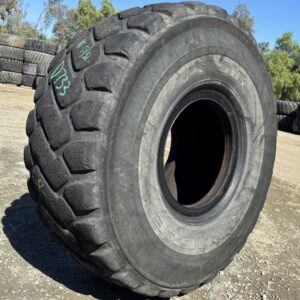<font color='#da2127' font size ='2'><b>26.5R25 Triangle OTR Tire E-3 L-3 TB516 2-Star </font></b><br><font size ='1' color='grey'>CONDITION: </font><font size ='2'>Used<br><font size ='1' color='grey'>TREAD DEPTH:</font><font size ='2'>  17/32nds<br><font size ='1' color='grey'>DETAILS:</font><font size ='2'> Clean, Rough Tread<br><font size ='1' color='grey'>REF #:</font><font size ='2'> D733<br><font size ='1' color='grey'>LOCATION:</font><font size ='2'> San Jacinto, CA