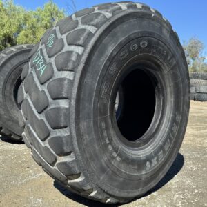 <font color='#da2127' font size ='2'><b>26.5R25 Prime-X OTR Tire E-3 RS300 2-Star </font></b><br><font size ='1' color='grey'>CONDITION: </font><font size ='2'>Used<br><font size ='1' color='grey'>TREAD DEPTH:</font><font size ='2'>  17/32nds<br><font size ='1' color='grey'>DETAILS:</font><font size ='2'> Clean<br><font size ='1' color='grey'>REF #:</font><font size ='2'> D734<br><font size ='1' color='grey'>LOCATION:</font><font size ='2'> San Jacinto, CA