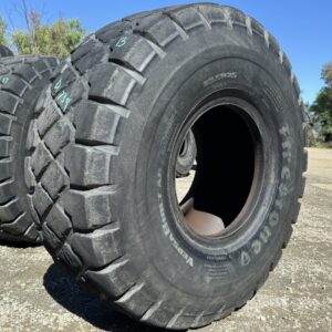<font color='#da2127' font size ='2'><b>23.5R25 Firestone OTR Tire E-3 L-3 VersaBuilt AP 2-Star </font></b><br><font size ='1' color='grey'>CONDITION: </font><font size ='2'>Used<br><font size ='1' color='grey'>TREAD DEPTH:</font><font size ='2'>  15/32nds<br><font size ='1' color='grey'>DETAILS:</font><font size ='2'> Clean, Rough Tread, Aged Sidewalls<br><font size ='1' color='grey'>REF #:</font><font size ='2'> D739<br><font size ='1' color='grey'>LOCATION:</font><font size ='2'> San Jacinto, CA