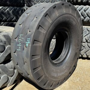 <font color='#da2127' font size ='2'><b>21.00X25 Continental OTR Tire IND-3 TerminalMaster V.ply 40-Ply </font></b><br><font size ='1' color='grey'>CONDITION: </font><font size ='2'>Used<br><font size ='1' color='grey'>TREAD DEPTH:</font><font size ='2'>  17/32nds<br><font size ='1' color='grey'>DETAILS:</font><font size ='2'> Clean<br><font size ='1' color='grey'>REF #:</font><font size ='2'> W649<br><font size ='1' color='grey'>LOCATION:</font><font size ='2'> San Jacinto, CA