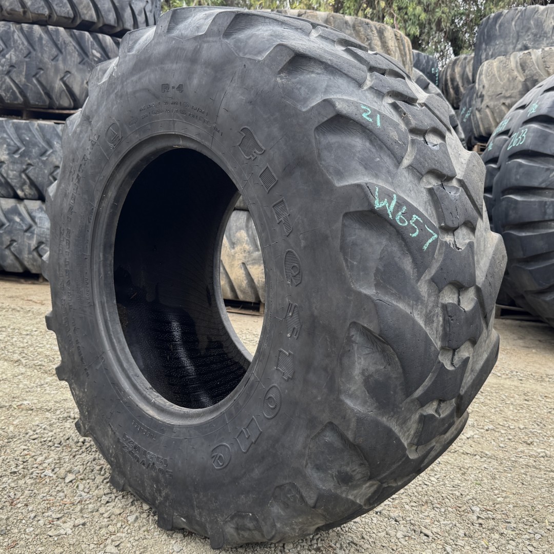 <font color='#da2127' font size ='2'><b>19.5LX24 Titan OTR Tire R-4 Industrial Tractor Lug 8-Ply </font></b><br><font size ='1' color='grey'>CONDITION: </font><font size ='2'>Used<br><font size ='1' color='grey'>TREAD DEPTH:</font><font size ='2'> 15/32nds<br><font size ='1' color='grey'>DETAILS:</font><font size ='2'> Clean, 1-Nail Patch, Low Tread<br><font size ='1' color='grey'>REF #:</font><font size ='2'> W515<br><font size ='1' color='grey'>LOCATION:</font><font size ='2'> San Jacinto, CA