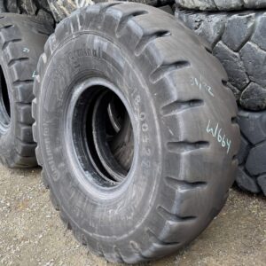 <font color='#da2127' font size ='2'><b>18.00X25 Continental OTR Tire E-4 IND-4 Container Master ContiTerminal 40-Ply </font></b><br><font size ='1' color='grey'>CONDITION: </font><font size ='2'>Used<br><font size ='1' color='grey'>TREAD DEPTH:</font><font size ='2'>  31/32nds<br><font size ='1' color='grey'>DETAILS:</font><font size ='2'> Clean<br><font size ='1' color='grey'>REF #:</font><font size ='2'> W664<br><font size ='1' color='grey'>LOCATION:</font><font size ='2'> San Jacinto, CA