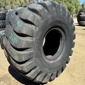 <font color='#da2127' font size ='2'><b>29.5X25 Goodyear OTR Tire E-3 L-3 SHRL Super Hard Rock Lug 28-Ply </font></b><br><font size ='1' color='grey'>CONDITION: </font><font size ='2'>Used<br><font size ='1' color='grey'>TREAD DEPTH:</font><font size ='2'>  31/32nds<br><font size ='1' color='grey'>DETAILS:</font><font size ='2'> 1-Large Shoulder Section, 1-Tread Section and Spot, Aged<br><font size ='1' color='grey'>REF #:</font><font size ='2'> Z635<br><font size ='1' color='grey'>LOCATION:</font><font size ='2'> San Jacinto, CA