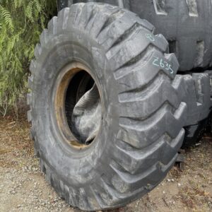 <font color='#da2127' font size ='2'><b>18.00X25 Toyo OTR Tire E-3 L-3 G-3 G18 20-Ply </font></b><br><font size ='1' color='grey'>CONDITION: </font><font size ='2'>Used<br><font size ='1' color='grey'>TREAD DEPTH:</font><font size ='2'>  43/32nds<br><font size ='1' color='grey'>DETAILS:</font><font size ='2'> Clean, Age Cracks, Install with Tube<br><font size ='1' color='grey'>REF #:</font><font size ='2'> Z637<br><font size ='1' color='grey'>LOCATION:</font><font size ='2'> San Jacinto, CA